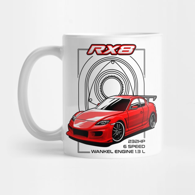 MAZDA RX 8 RED by celengan